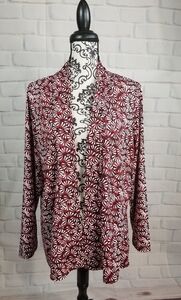 Sunny Leigh sz xl long sleeve geo print cardigan